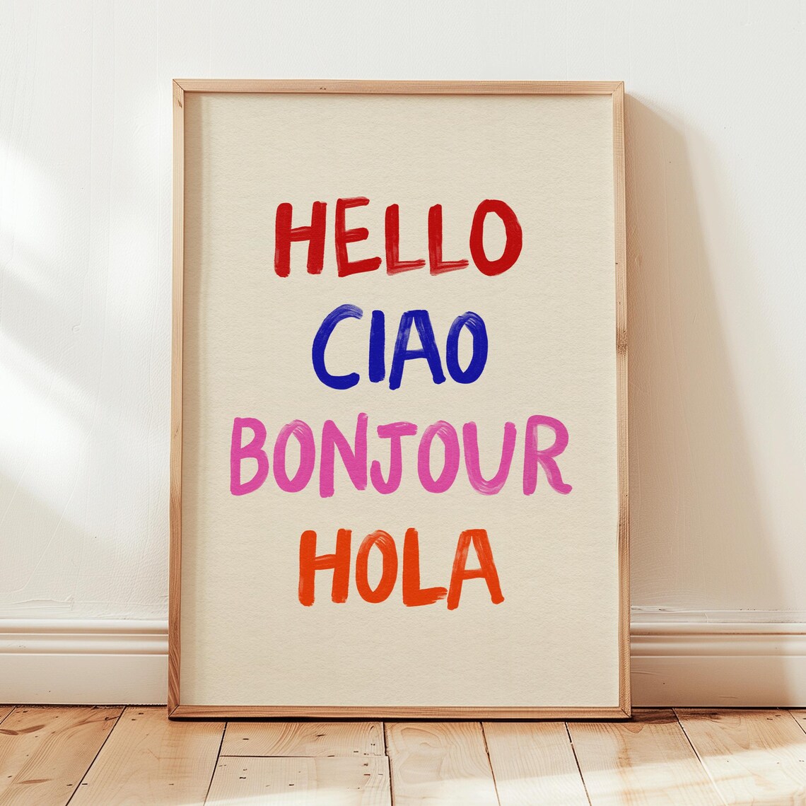 Welcome Ciao Bold Typography Poster