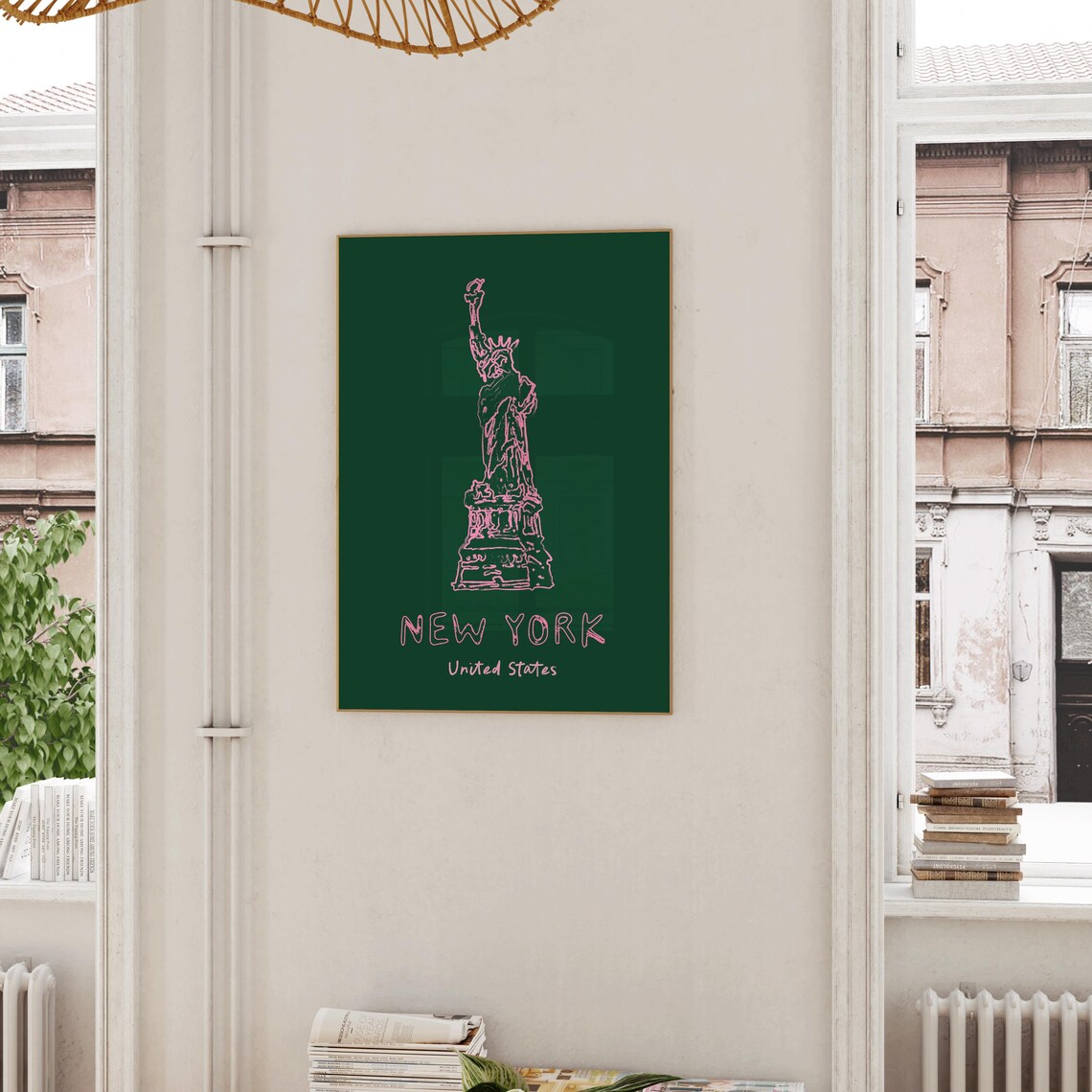 New York Poster, Line Drawing Travel Poster - Image 2