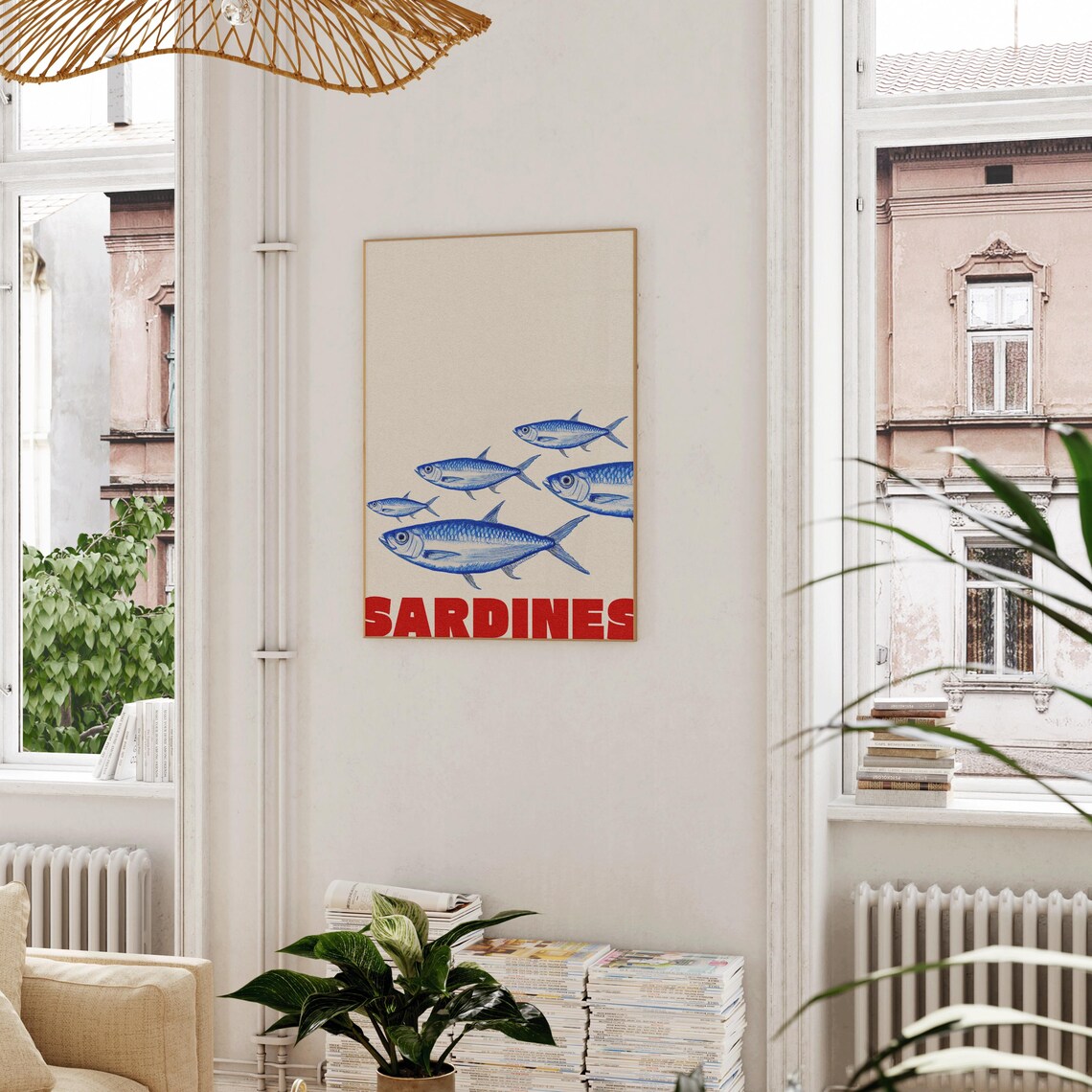 Sardines Print, Vintage Retro Kitchen Art - Image 3