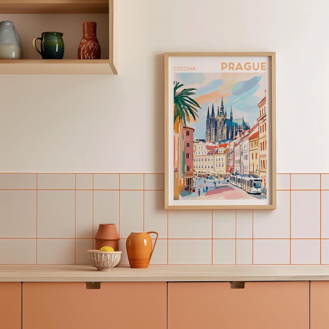 Prague Travel Poster, Maximalist Europe Decor - Image 2