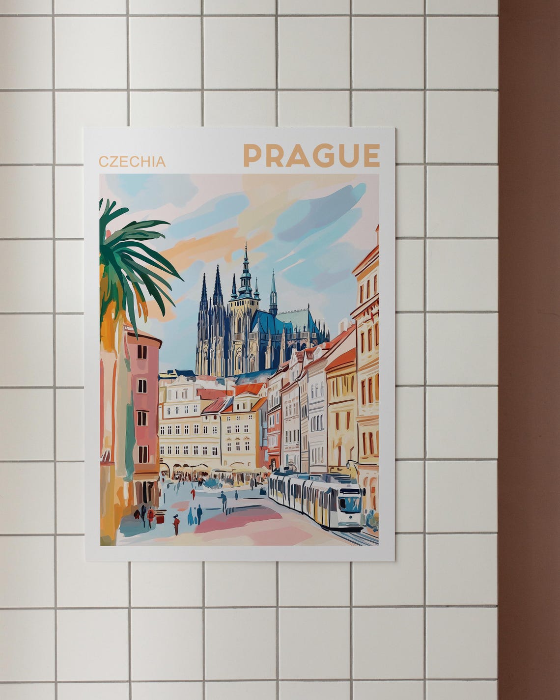 Prague Travel Poster, Maximalist Europe Decor - Image 3