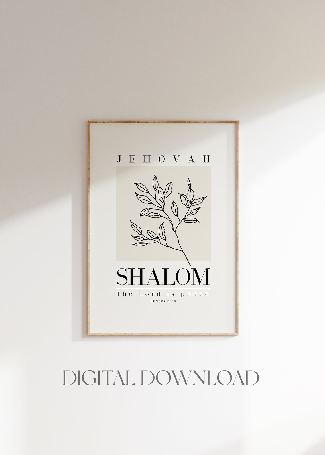 Jehovah Shalom Vintage Bible Verse Art Print - Image 3
