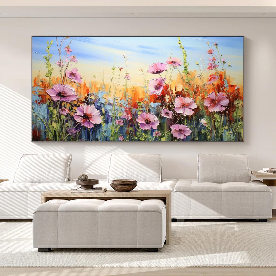 Abstract Colourful Flower Painting, Modern Floral Art Print - Image 4