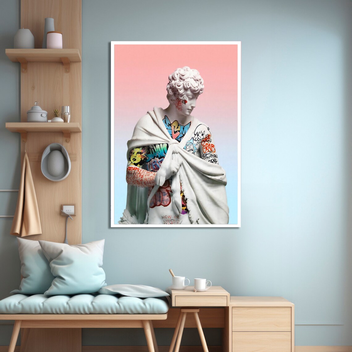 Graffiti Statue, Modern Pop Art Inspired Sculpture - Image 4