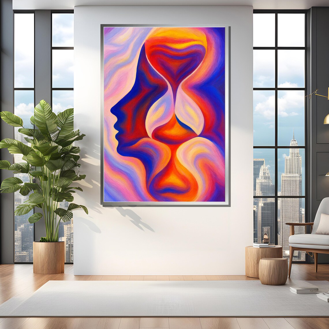 Abstract Hourglass Silhouettes Art Print - Image 4