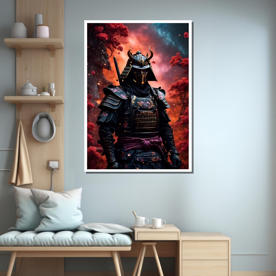 Japanese Samurai Warrior, Bold Wall Decor Art Print - Image 3