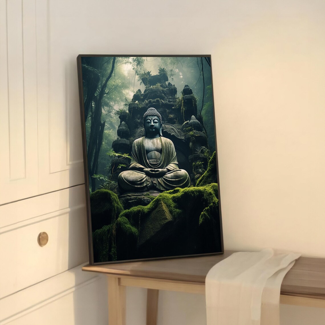 Zen Buddha Painting, Peaceful Meditative Decor - Image 5