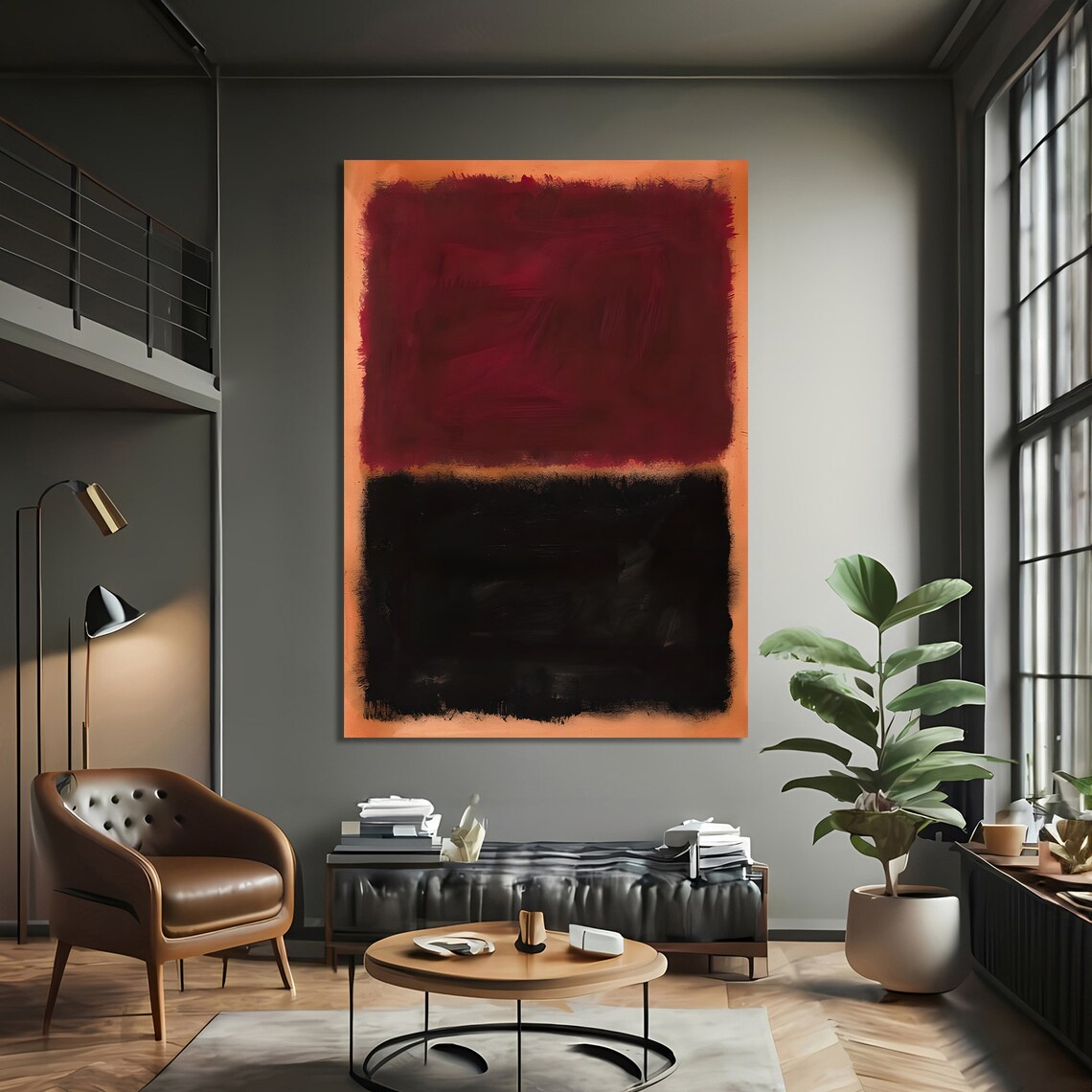 Mark Rokhto Style Abstract Art, Modern Minimalist - Image 3