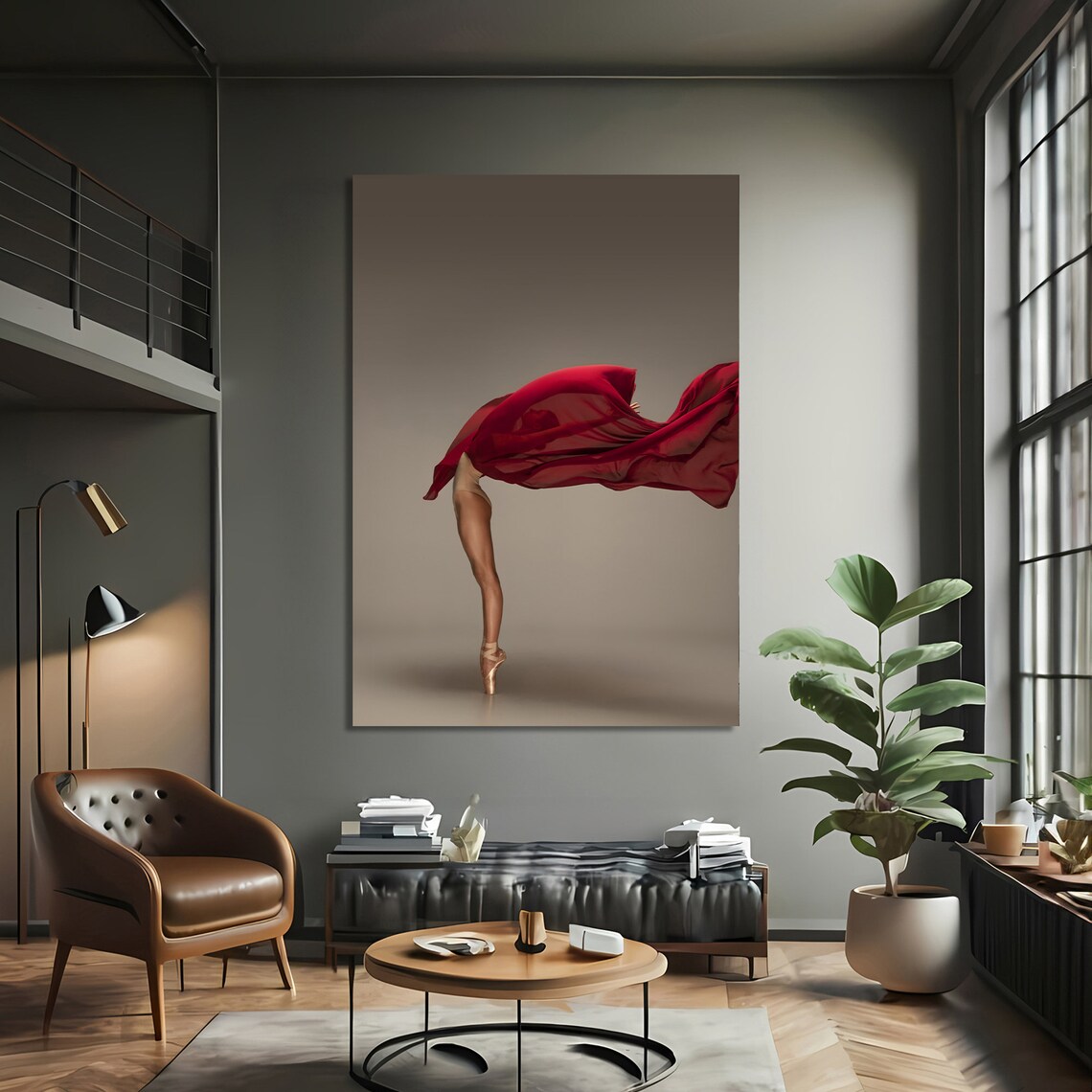 Elegant Dance In Motion, Ballerina Wall Art Print - Image 3