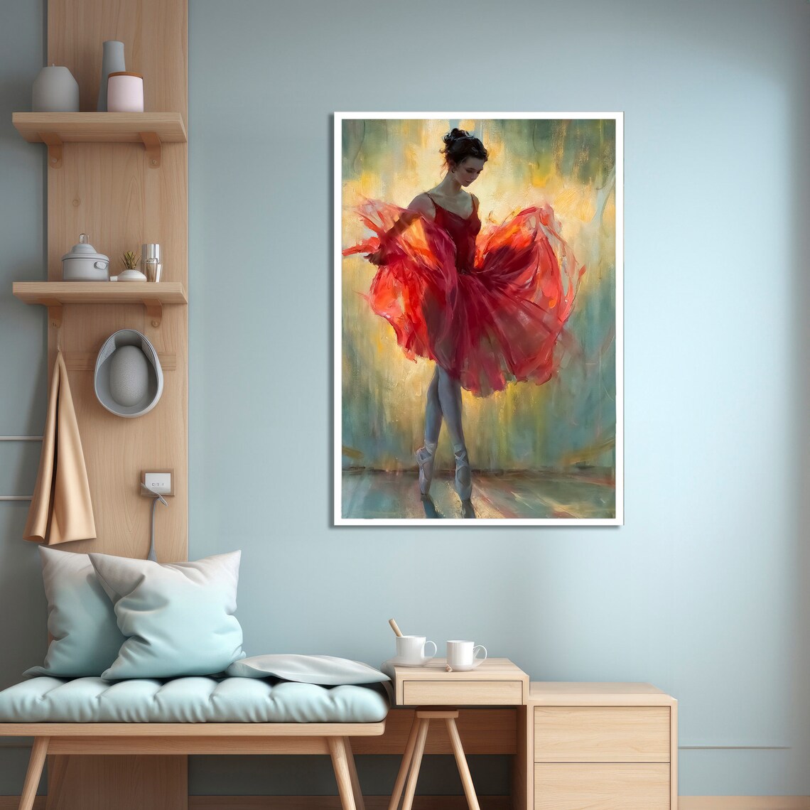 Graceful Ballerina Painting, Ballet Decor - Image 4