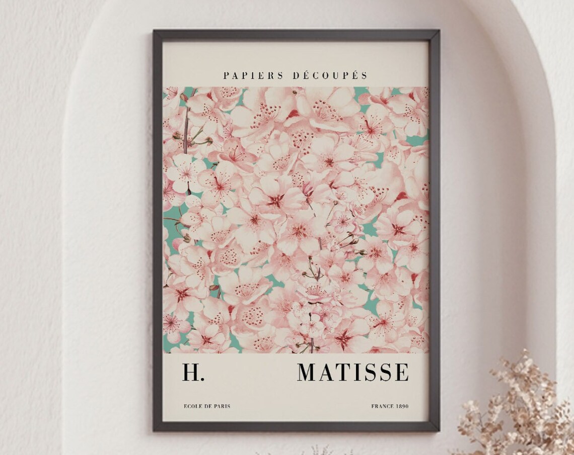Henri Matisse Cherry Blossom Papiers Decoupes Pink Floral Print