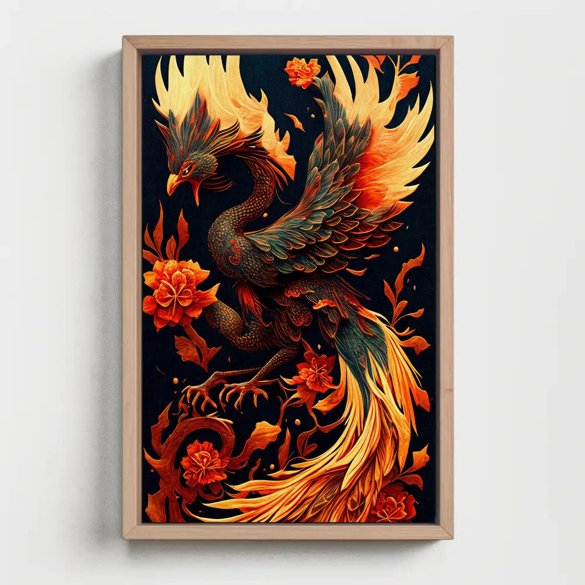 Chinese Phoenix Bird Art Print, Fantasy Wall Decor - Image 5