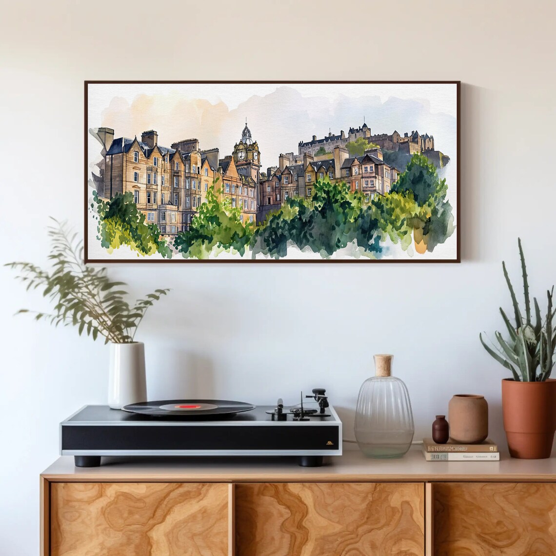 Edinburgh Scotland Watercolor Travel Poster Print - Image 4