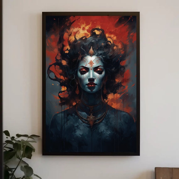 Kali Hindu Goddess of Death Art Print, Divine