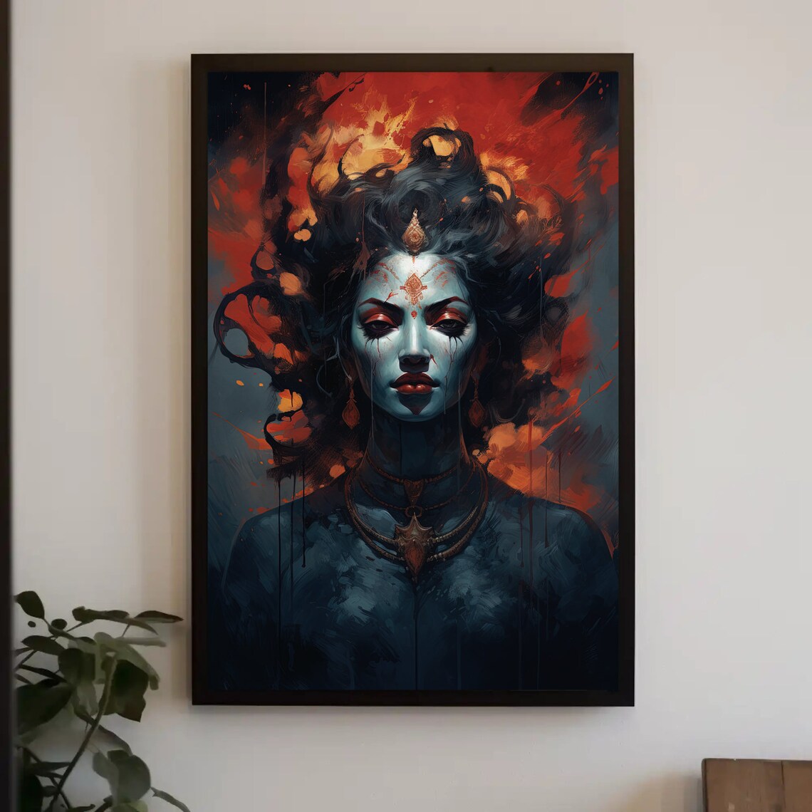 Kali Hindu Goddess of Death Art Print, Divine