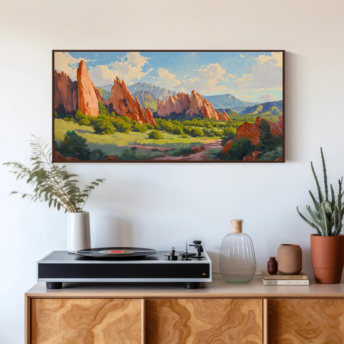 Colorado Springs Garden Of The Gods Oil Painting Art Print - Image 5