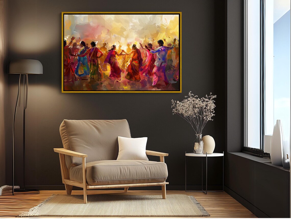 Indian Festival Traditional Dance, India Art Print - Image 3