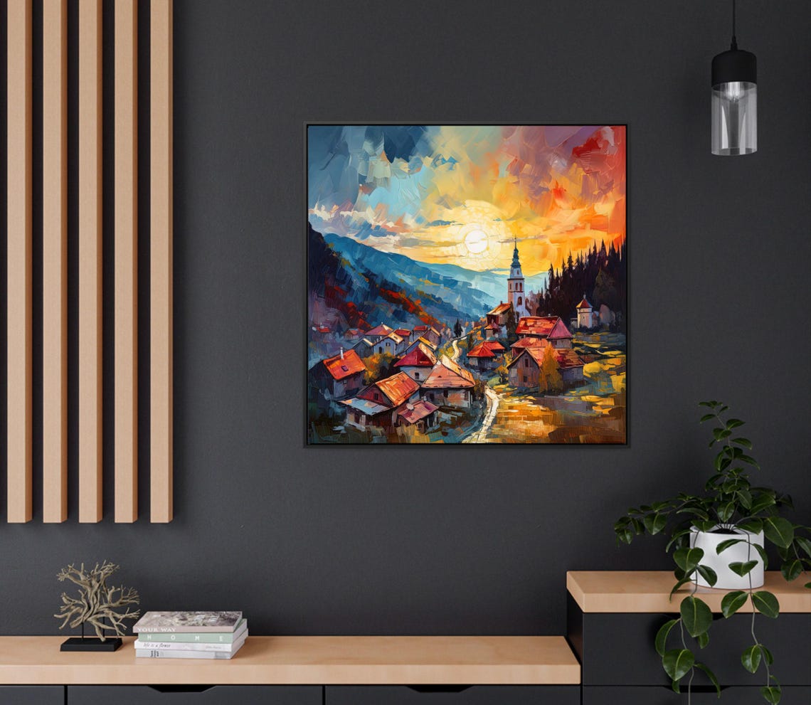 Transylvania Travel Print Romania Wall Art Transylvania Large Art Print Transylvania Painting Transylvania Poster Wall Art - Image 2