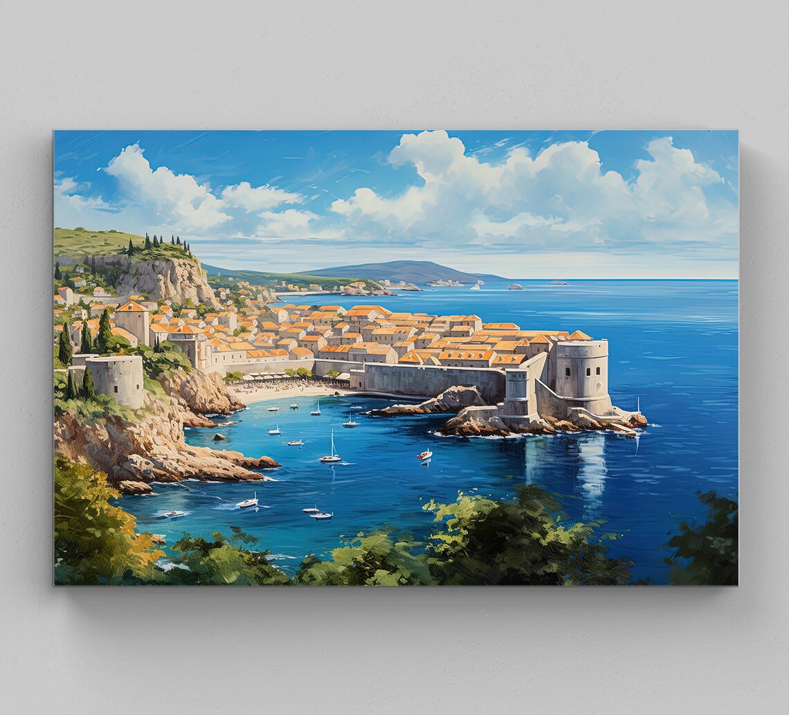 Dubrovnik Travel Art Print, Croatia Wall Decor