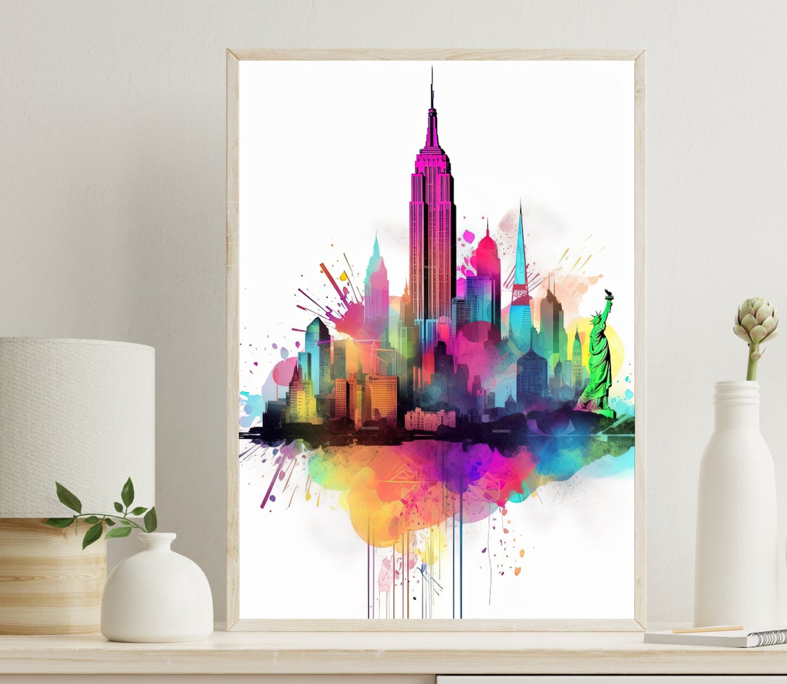 New York Art Print New York Art New York Travel Print New York Art Deco Poster New York Travel Print New York Wall Decor