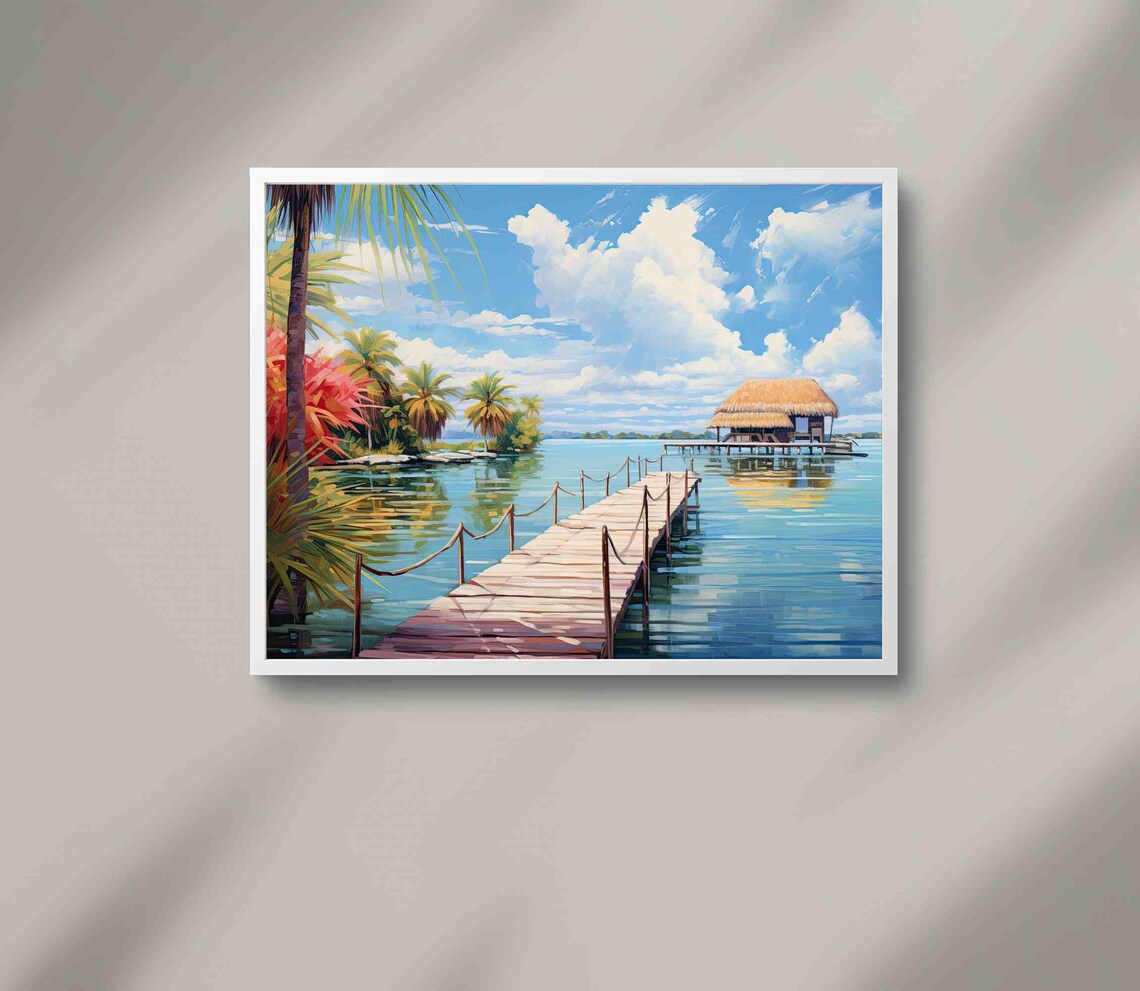 Bacalar Travel Poster, Mexico Travel Art Print - Image 2
