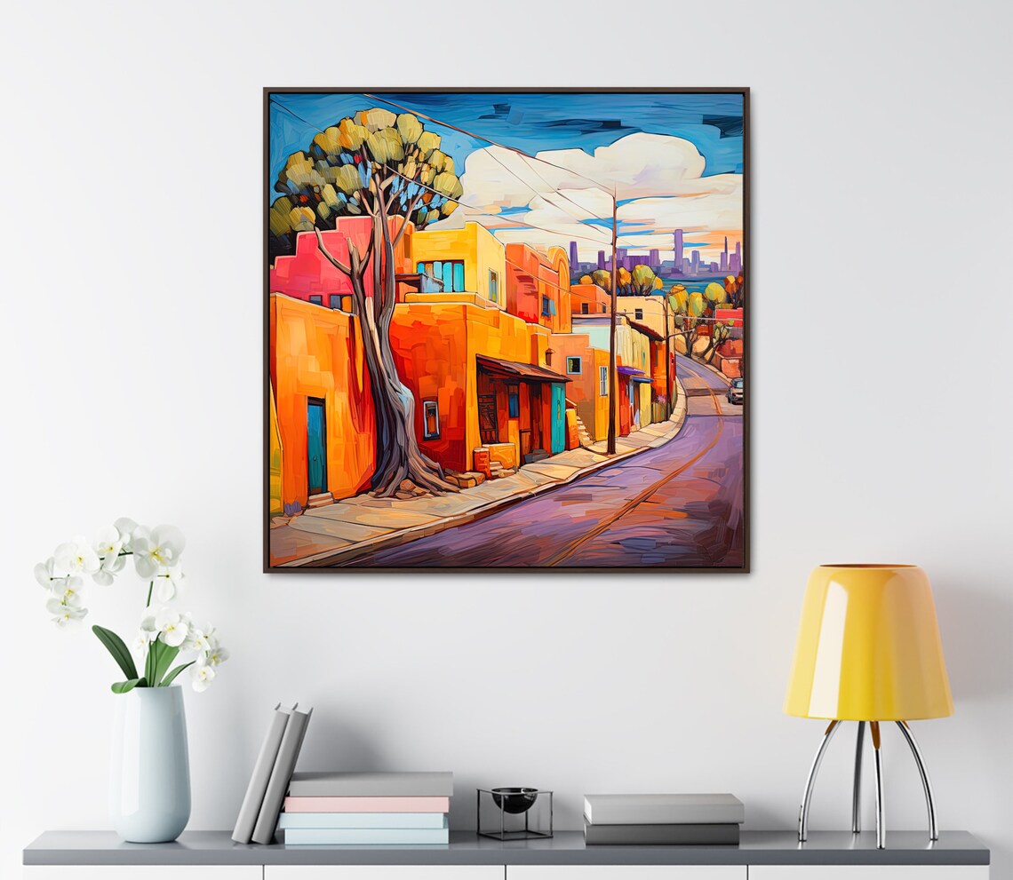 Santa Fe Street Art Print, New Mexico Decor - Image 4