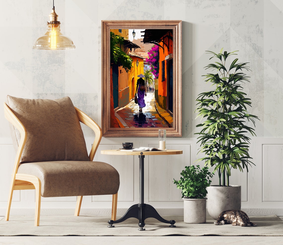 Colombian Art Colombia Print Cartagena Travel Print Caribbean Art Deco Poster Caribbean Travel Print Colombia Wall Decor - Image 2