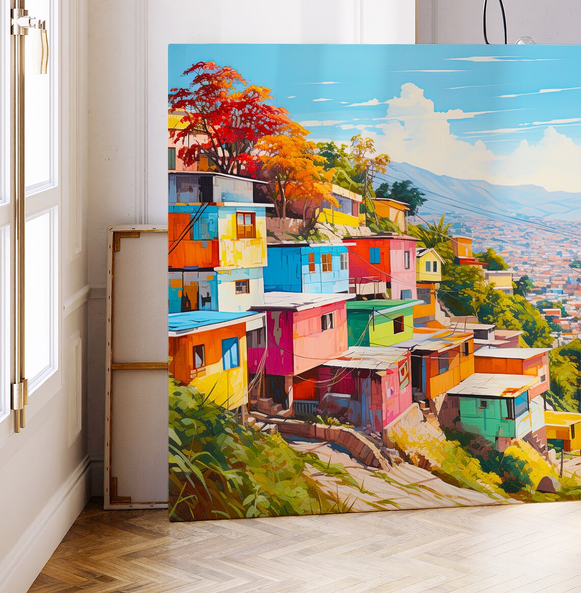 Petionville, Haiti City Travel Poster, Haitian Art - Image 2
