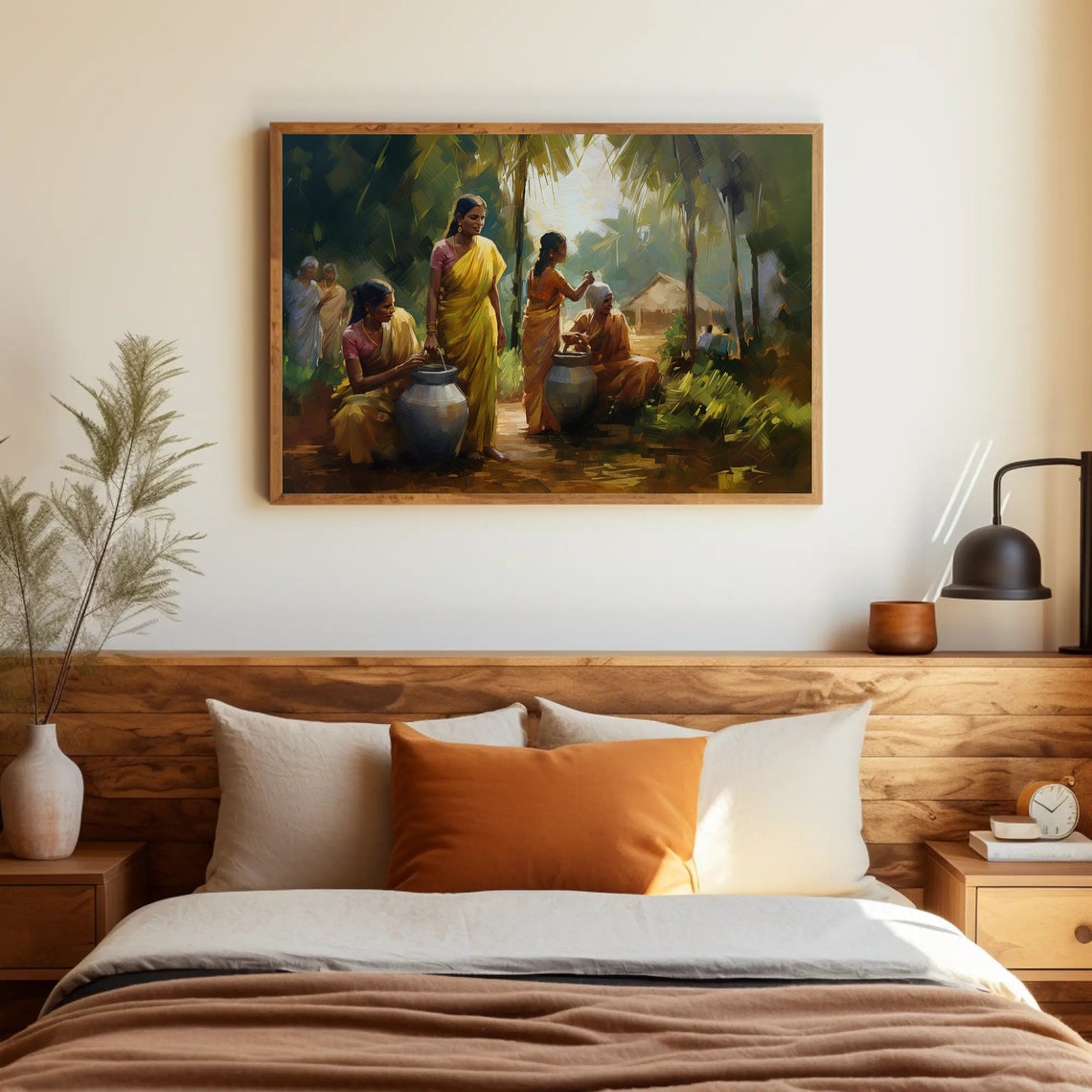 Group Of South Indian Women Art South Indian Painting South Indian Oil Painting South Indian Home Decor South Indian Wall Art - Image 4