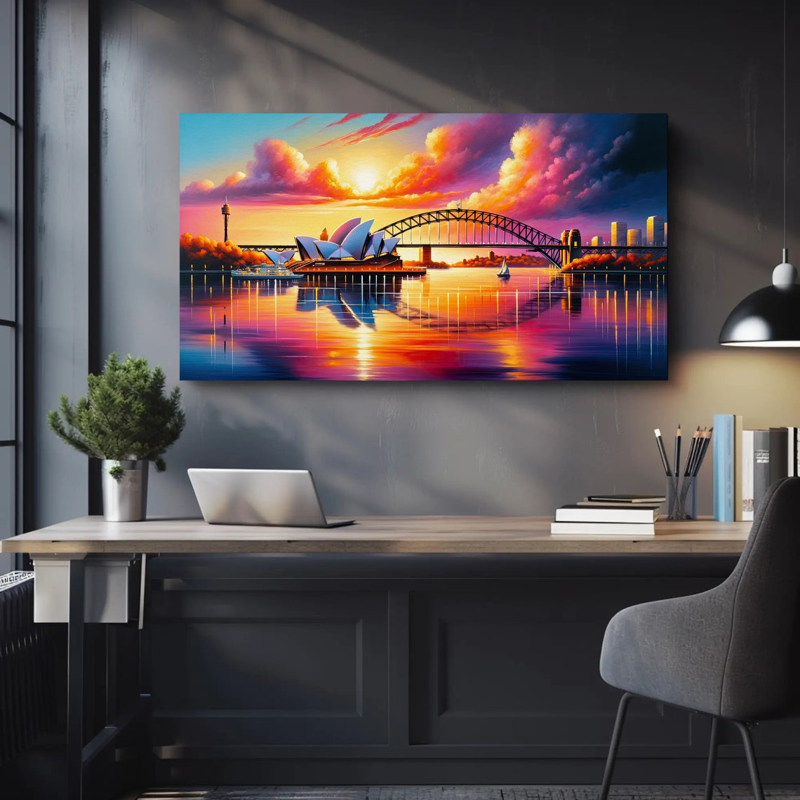 Sydney Harbour Sunset With Opera House and Harbour Bridge Poster - Image 5