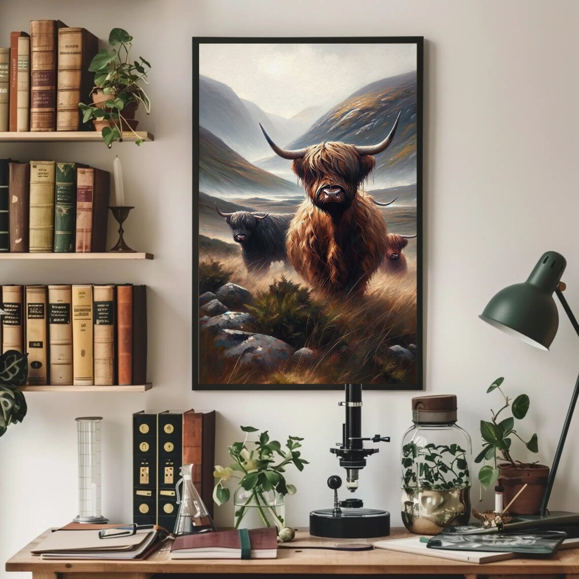 Highland Cattle Rustic Farmhouse Poster Print - Image 2