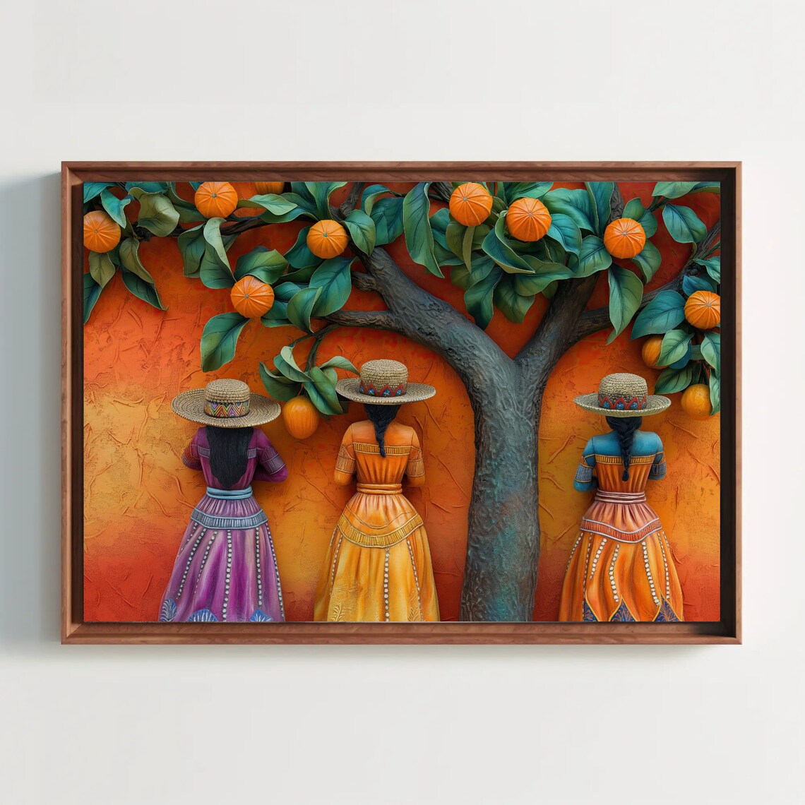 Mexican Woman Art Print, 3D Illusion Style - Image 2