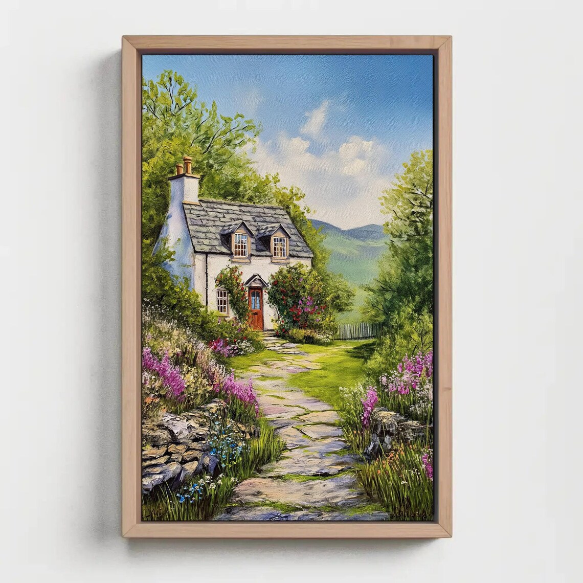 Welsh Cottage Painting, British Countryside Art Print - Image 5