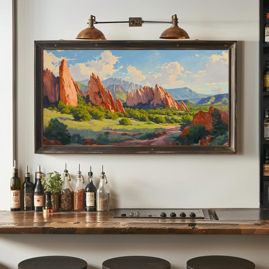Colorado Springs Garden Of The Gods Oil Painting Art Print