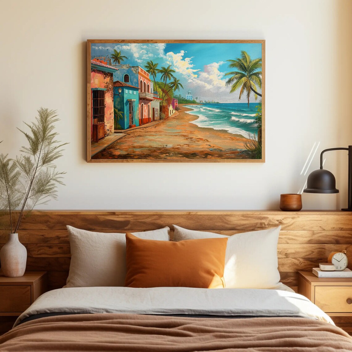 Beach Of Puerto Rico, Puerto Rican Oil Painting Art Print - Image 3