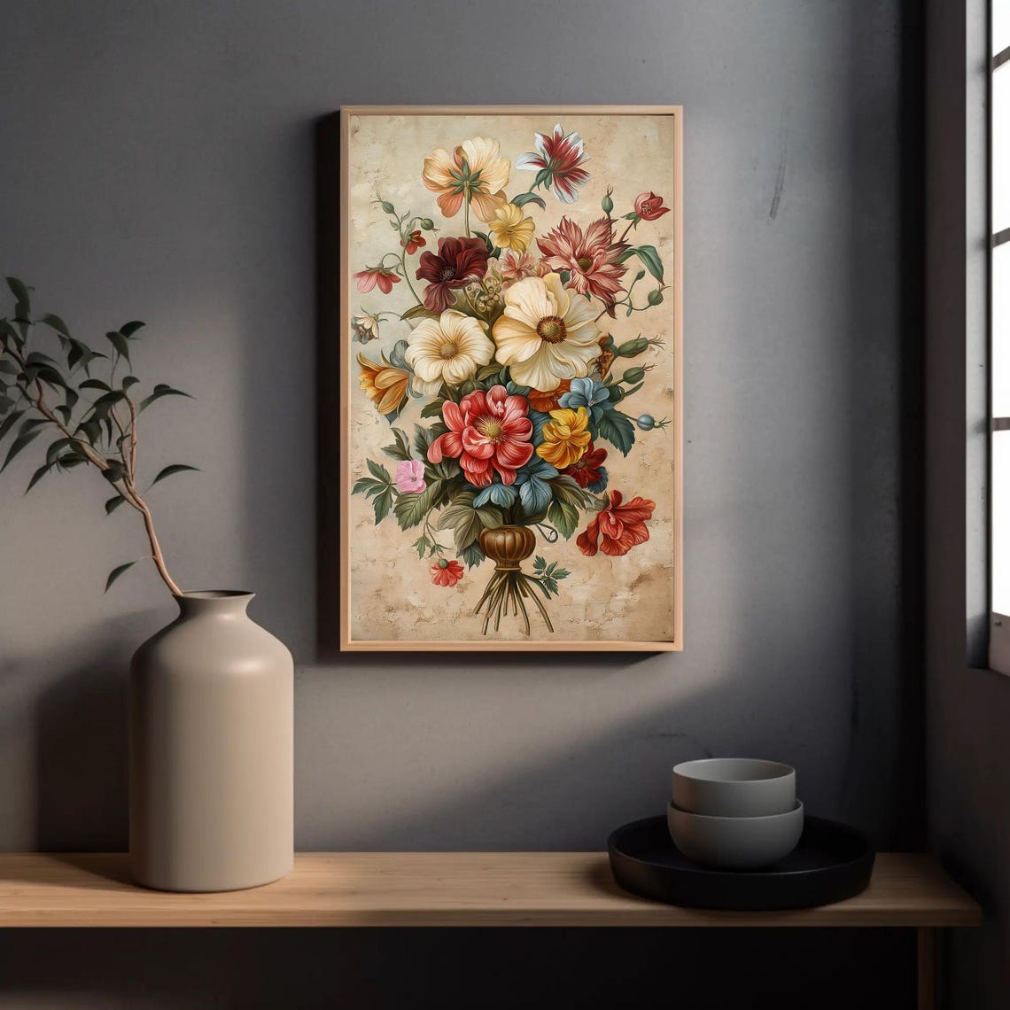 Vintage Botanical Flower Bouquet Floral Still Life Art Poster - Image 5