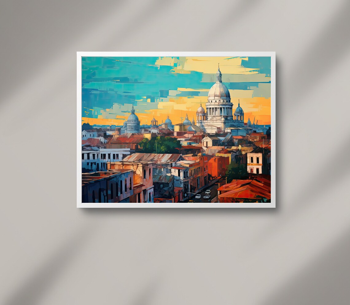 Kolkata City Skyline With Victoria Memorial at Sunset Poster - Image 2