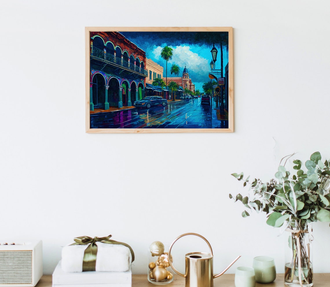 Ybor City Tampa Florida Oil Painting Ybor City Art Print Tampa Florida Decor Tampa Florida Art Ybor City Florida Wall Art - Image 3
