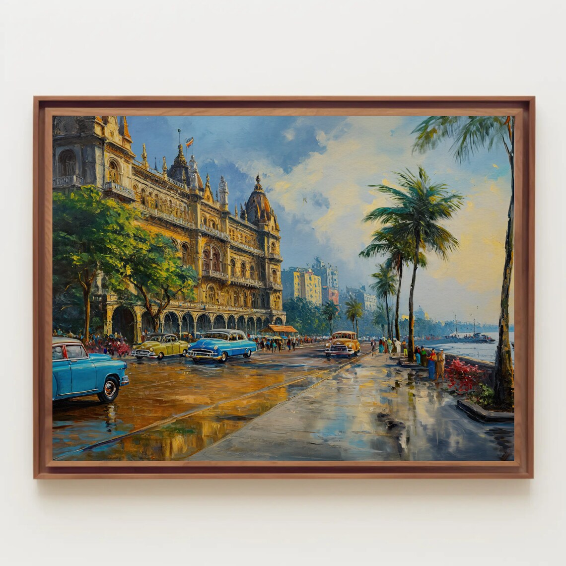Mumbai Coastal Art Print, Indian Travel Poster - Image 3
