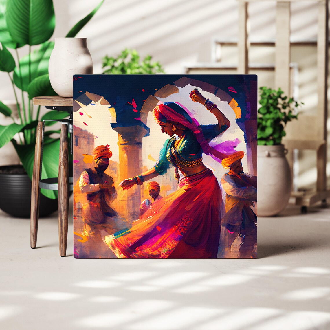 Rajasthani Woman Dancing Art Print, South Asian - Image 4
