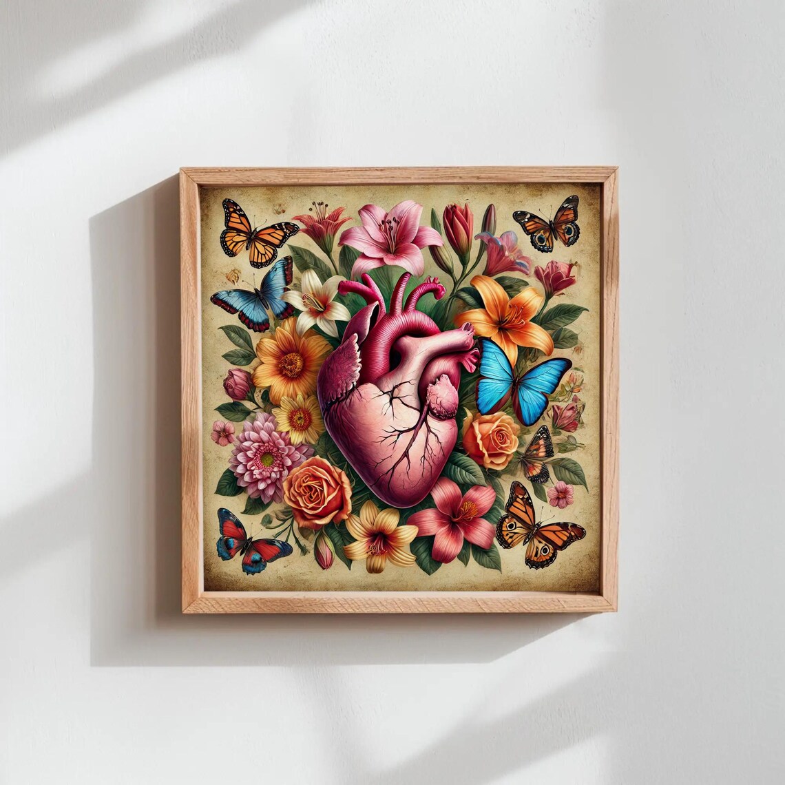Corazon Fuerte Heart With Flower, Mexican Art Print - Image 5