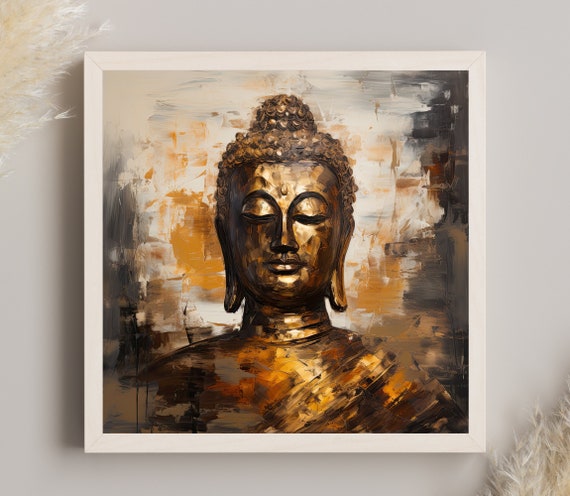 Buddha Wall Art Large Print Buddha Poster Buddha Painting Buddha Print Buddhist Art Buddhism Gift