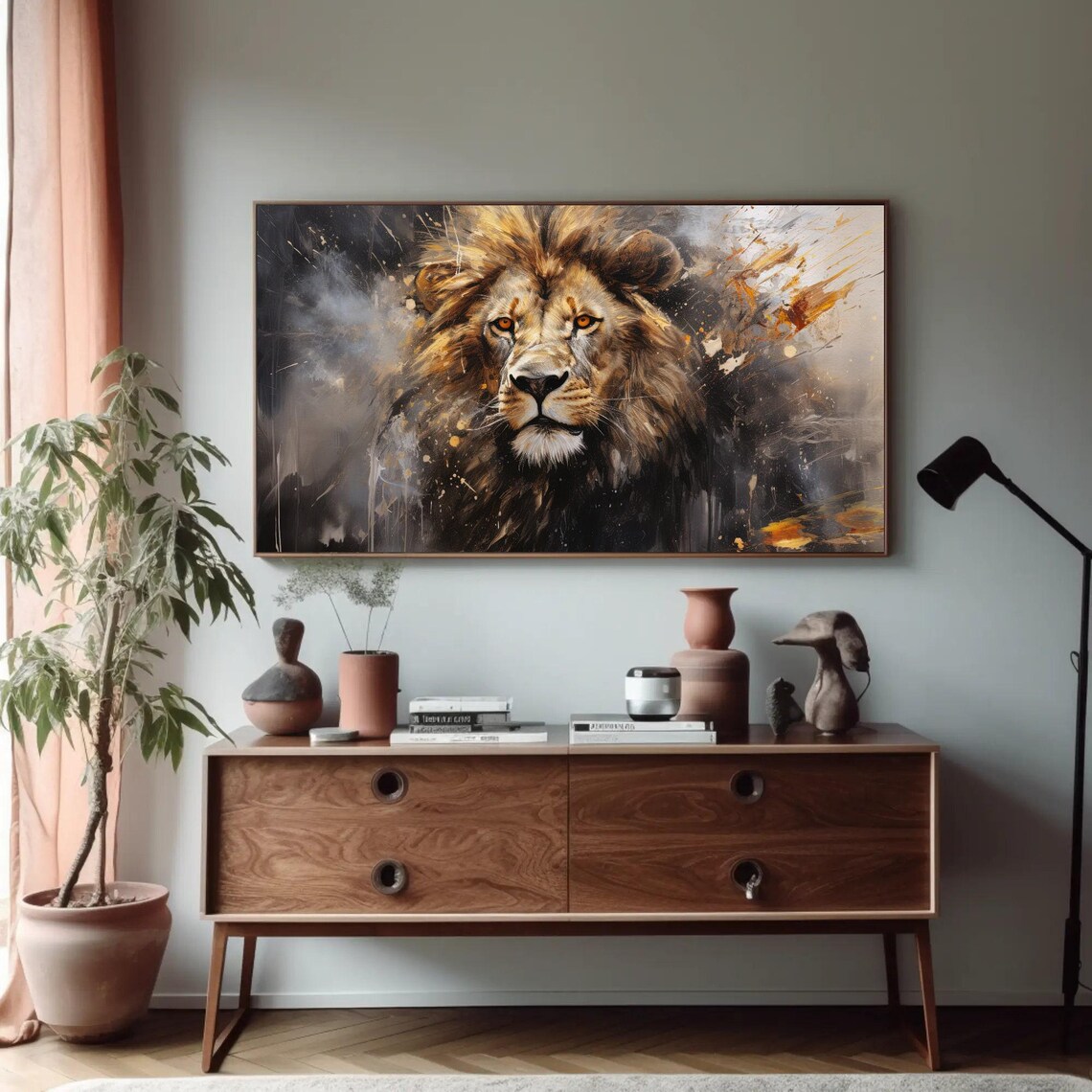 Lion Painting, Animal Wall Art Print for Wildlife Decor - Image 5