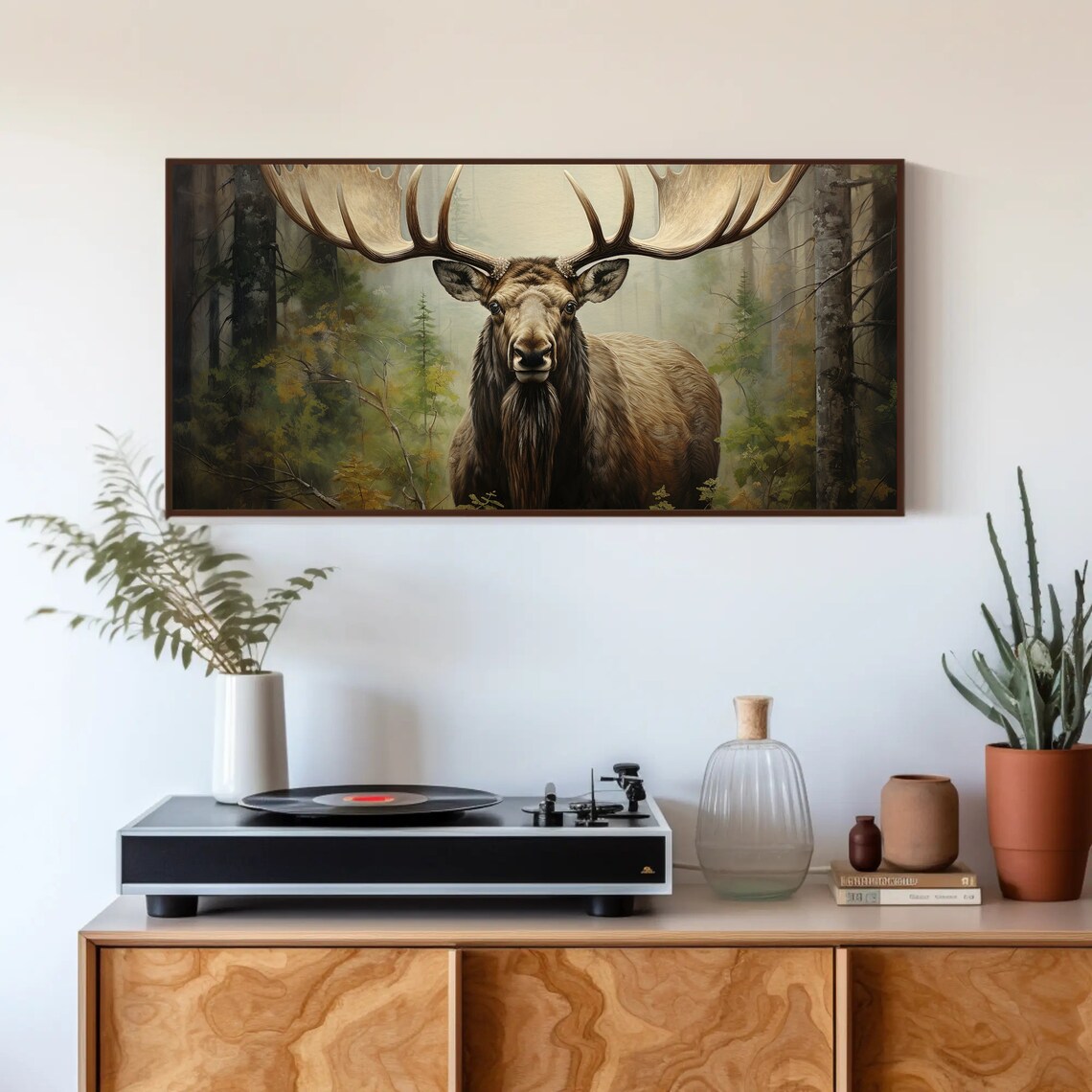 Moose in the Forest, Woodland Wildlife Art Print - Image 3