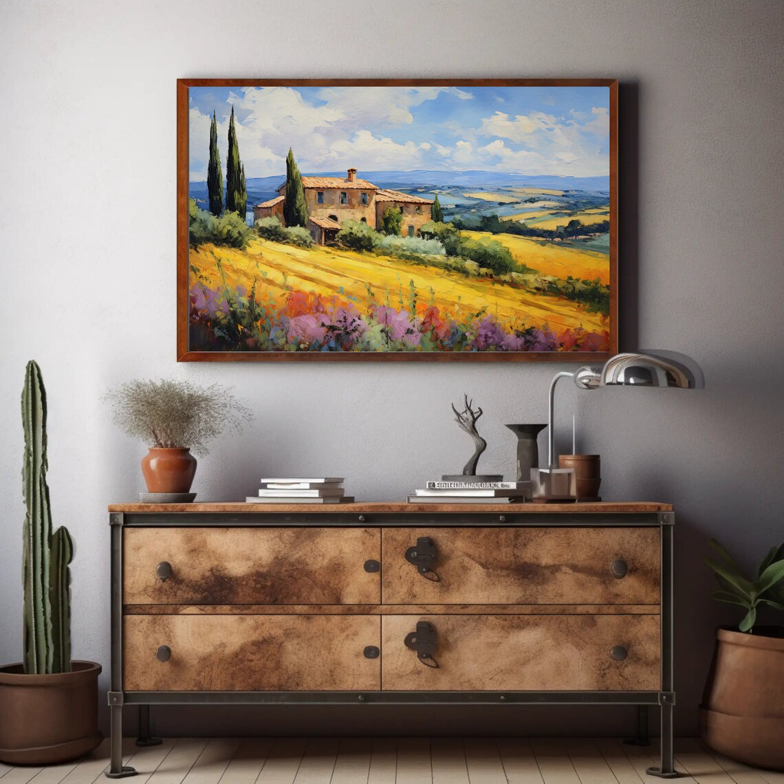 Tuscany Fields Art Print, Italian Landscape Wall Decor - Image 4