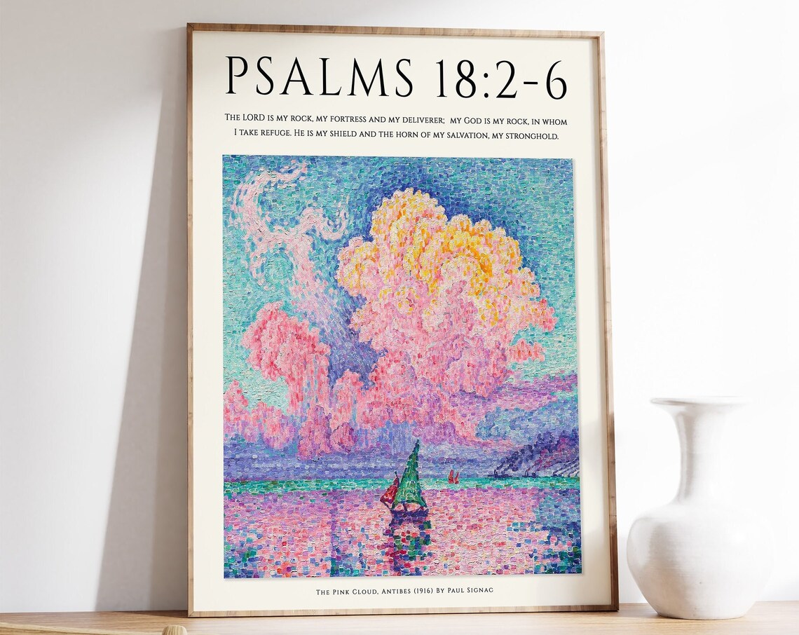 Bible Verse Floral Christian Wall Art Print