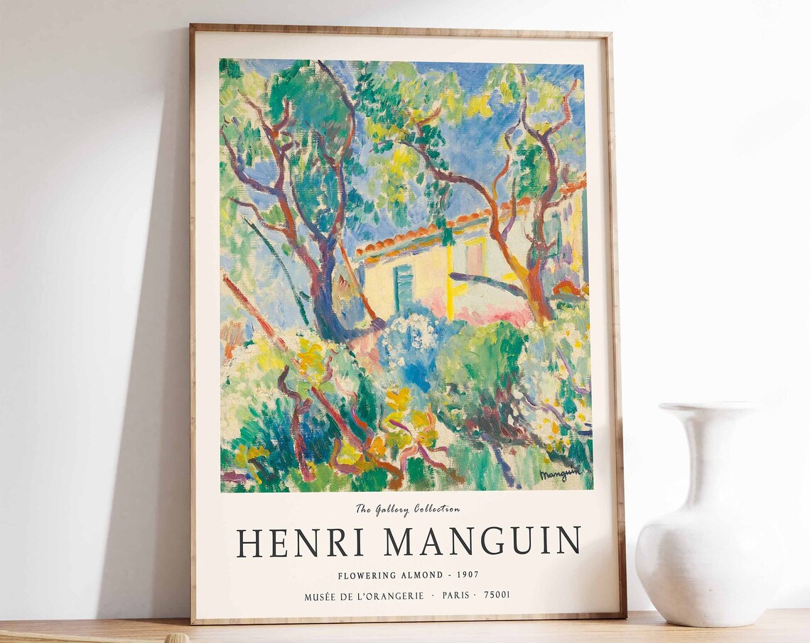 Henri Manguin Flowering Almond 1907 Fauvist Villa Garden Art Poster