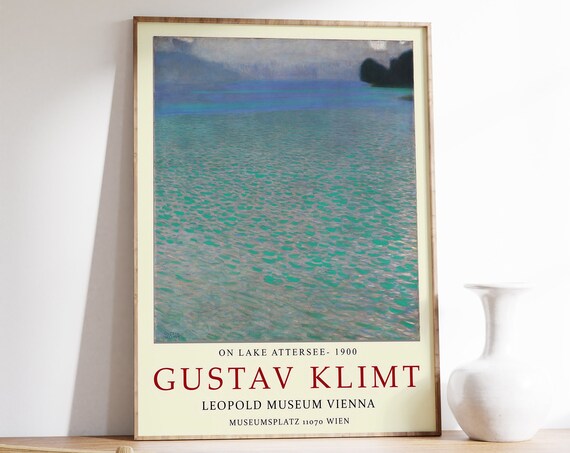 Gustav Klimt Attersee Vintage Exhibition Poster