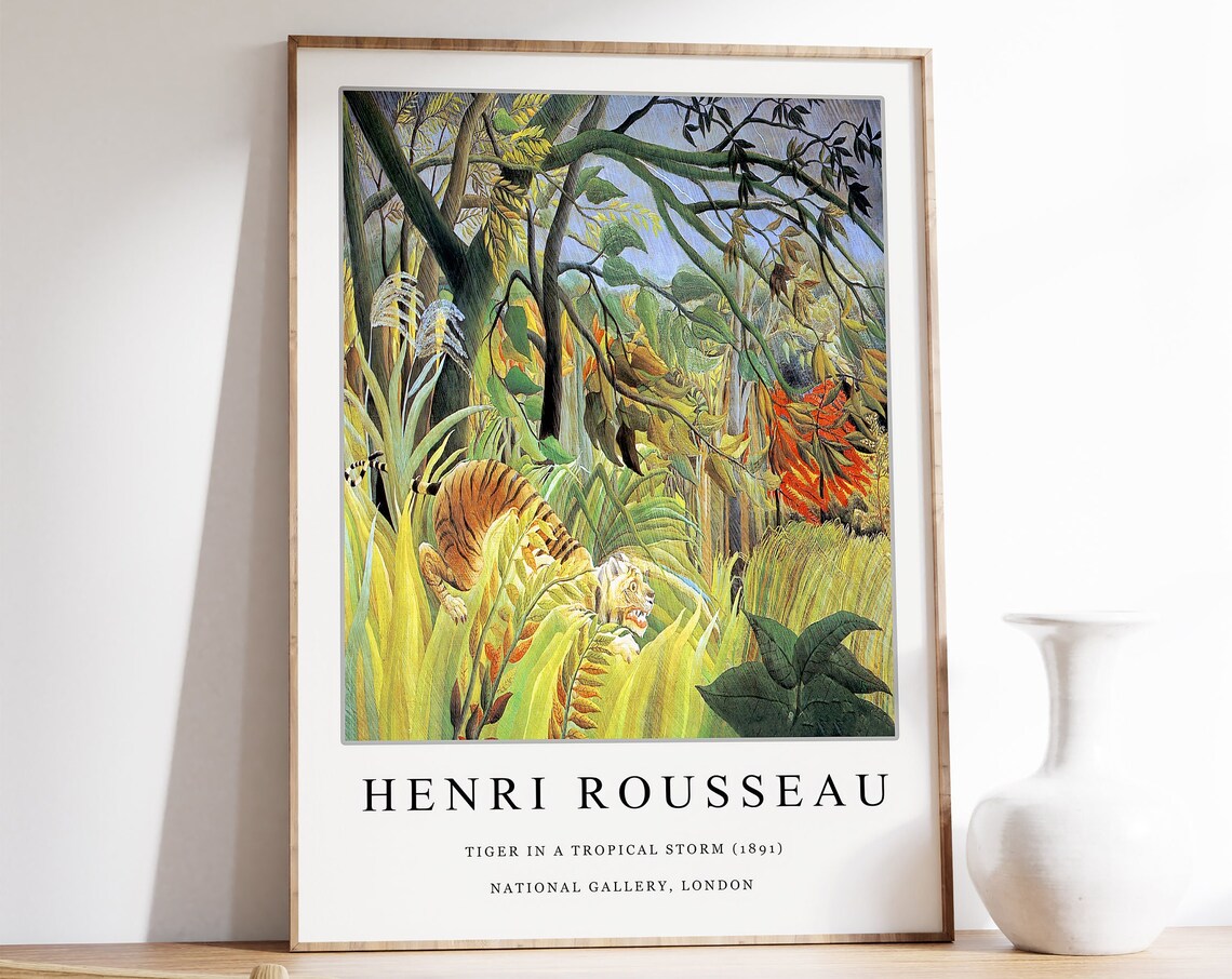 Henri Rousseau Tiger In A Tropical Storm Poster