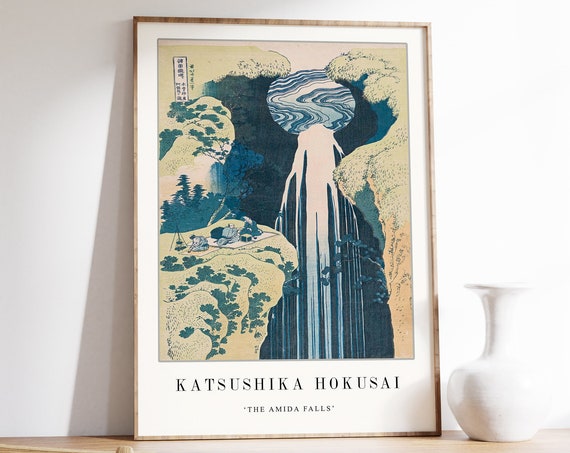 Hokusai The Amida Falls Japanese Wall Poster
